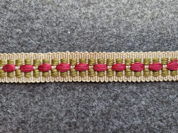 Möbelband Beige/Röd/Grön 18 mm