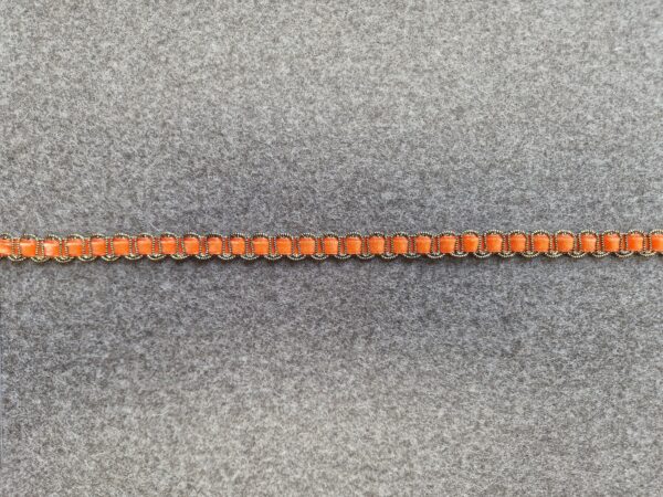 Exklusiva band Sammet/Orange/Guld 15 mm - Bild 2